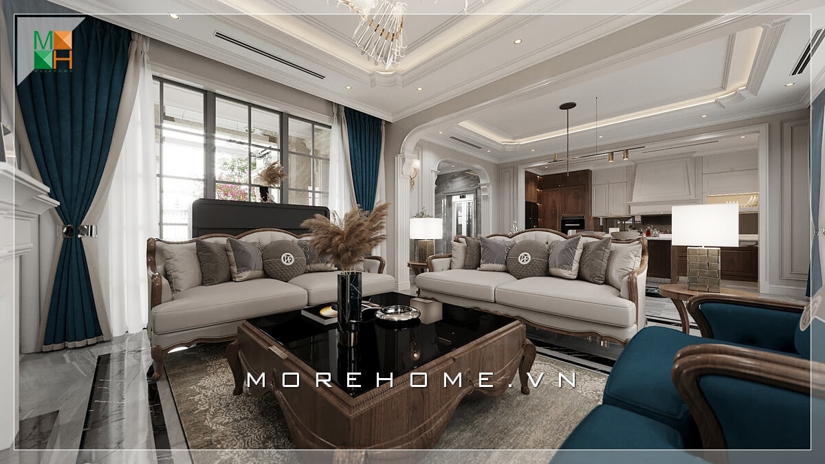 Sofa biệt thự tân cổ điển Sofa biệt thự tân cổ điển