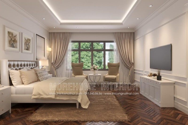 Mẫu giường ngủ sang trọng và tinh tế mang đến sự thoải mái cho gia chủ trong quá trình sử dụng
