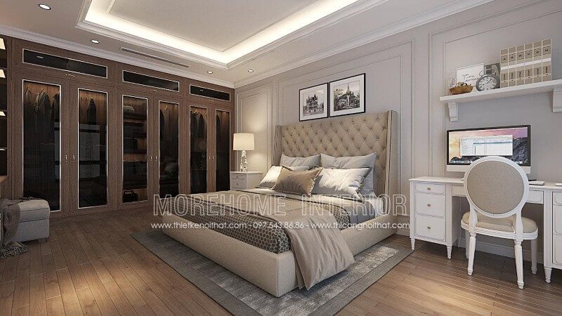 Trang trí nội thất phòng ngủ vợ chồng với mẫu giường hiện đại