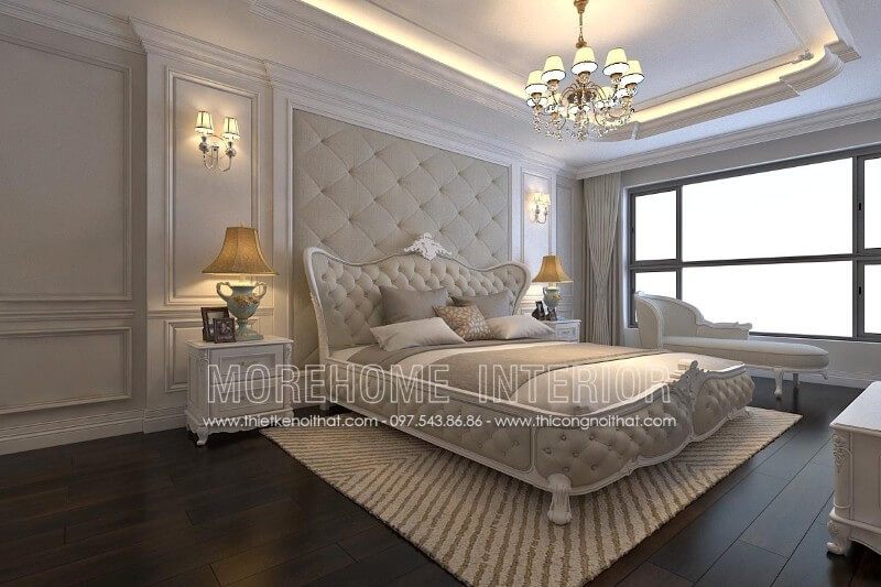 Mẫu giường bọc da đẹp chần nút này được thiết kế theo phong cách tân cổ điển. Sản phẩm được thiết kế với kích thước 1m8 x 2m thích hợp với phòng ngủ bố mẹ rộng