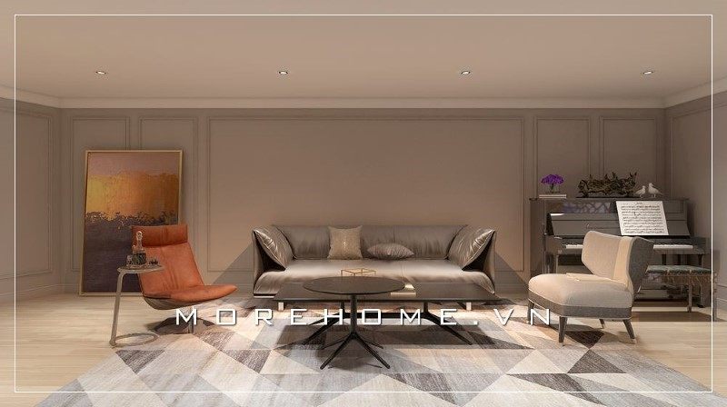 Bàn trà với kiểu dáng thiết kế đơn giản nhưng lại cuốn hút và vô cùng tiện nghi.