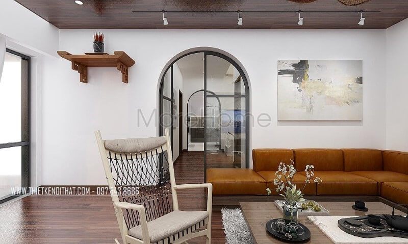 Bộ sofa da màu nâu cao cấp được thiết kế với phong cách hiện đại khối vuông vức, mang lại sự tiện nghi, gần gũi và sang trọng tinh tế, phù hợp với phòng khách biệt thự, nhà phố.